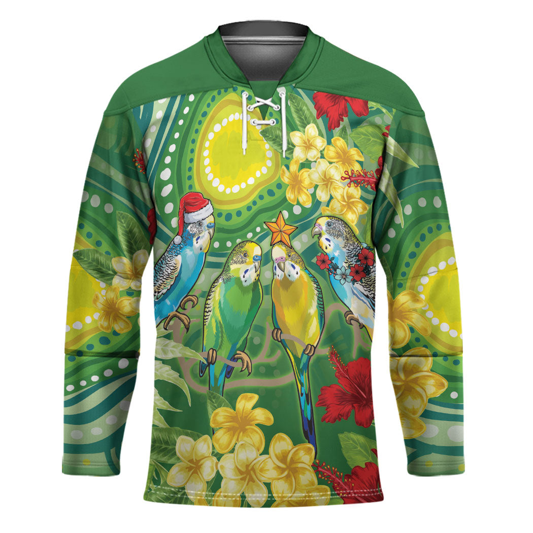 Australia Budgerigars Parakeets Personalised Hockey Jersey Cute Budgies Santa Tropical Flowers