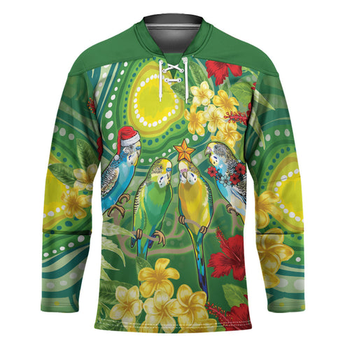 Australia Budgerigars Parakeets Personalised Hockey Jersey Cute Budgies Santa Tropical Flowers