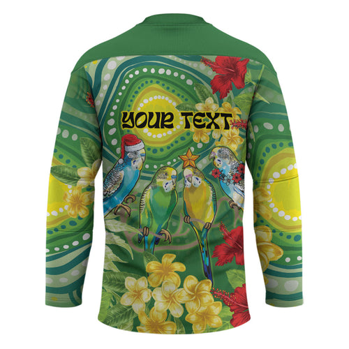 Australia Budgerigars Parakeets Personalised Hockey Jersey Cute Budgies Santa Tropical Flowers