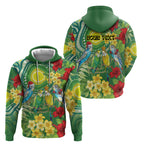 Australia Budgerigars Parakeets Personalised Hoodie Cute Budgies Santa Tropical Flowers