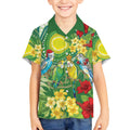 Australia Budgerigars Parakeets Personalised Kid Hawaiian Shirt Cute Budgies Santa Tropical Flowers