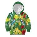 Australia Budgerigars Parakeets Personalised Kid Hoodie Cute Budgies Santa Tropical Flowers