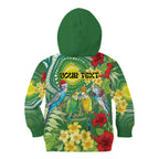 Australia Budgerigars Parakeets Personalised Kid Hoodie Cute Budgies Santa Tropical Flowers