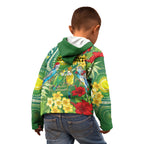 Australia Budgerigars Parakeets Personalised Kid Hoodie Cute Budgies Santa Tropical Flowers