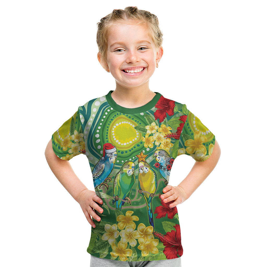 Australia Budgerigars Parakeets Personalised Kid T Shirt Cute Budgies Santa Tropical Flowers