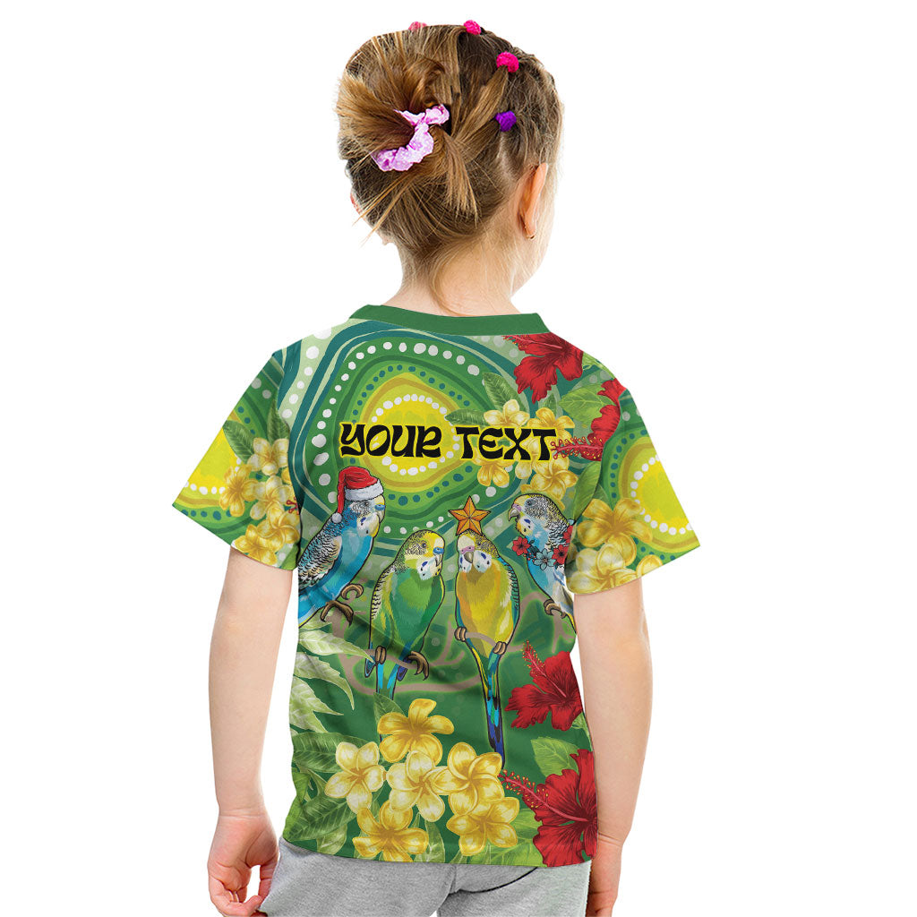 Australia Budgerigars Parakeets Personalised Kid T Shirt Cute Budgies Santa Tropical Flowers