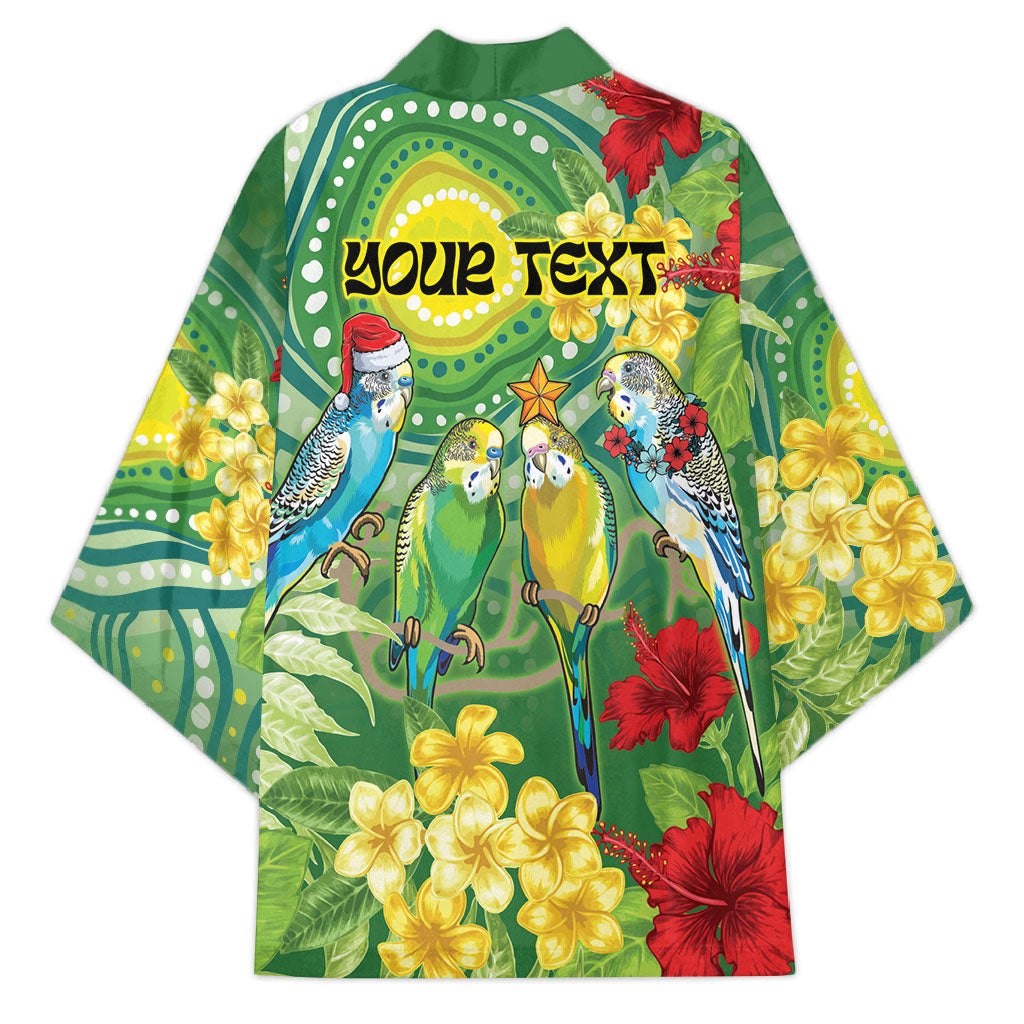 Australia Budgerigars Parakeets Personalised Kimono Cute Budgies Santa Tropical Flowers