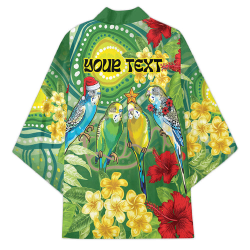 Australia Budgerigars Parakeets Personalised Kimono Cute Budgies Santa Tropical Flowers