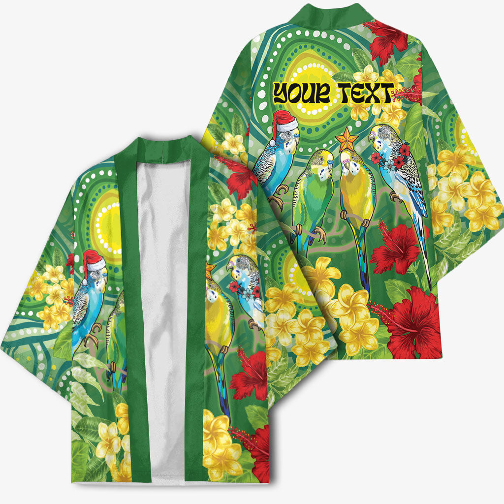 Australia Budgerigars Parakeets Personalised Kimono Cute Budgies Santa Tropical Flowers