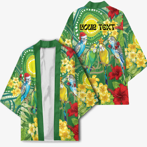 Australia Budgerigars Parakeets Personalised Kimono Cute Budgies Santa Tropical Flowers