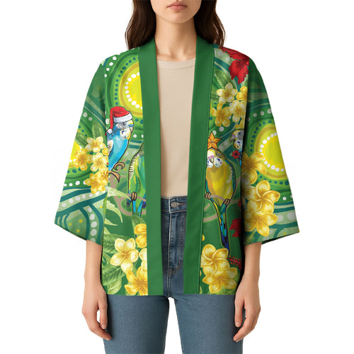 Australia Budgerigars Parakeets Personalised Kimono Cute Budgies Santa Tropical Flowers