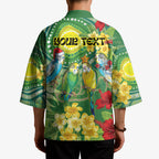 Australia Budgerigars Parakeets Personalised Kimono Cute Budgies Santa Tropical Flowers