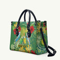 Australia Budgerigars Parakeets Personalised Leather Bag Cute Budgies Santa Tropical Flowers