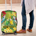 Australia Budgerigars Parakeets Personalised Luggage Cover Cute Budgies Santa Tropical Flowers