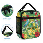 Australia Budgerigars Parakeets Personalised Lunch Bag Cute Budgies Santa Tropical Flowers