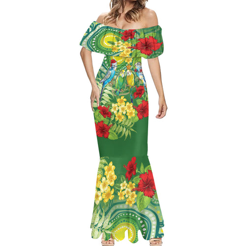 Australia Budgerigars Parakeets Personalised Mermaid Dress Cute Budgies Santa Tropical Flowers