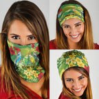 Australia Budgerigars Parakeets Personalised Neck Gaiter Cute Budgies Santa Tropical Flowers