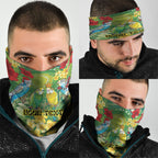 Australia Budgerigars Parakeets Personalised Neck Gaiter Cute Budgies Santa Tropical Flowers