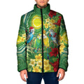 Australia Budgerigars Parakeets Personalised Padded Jacket Cute Budgies Santa Tropical Flowers