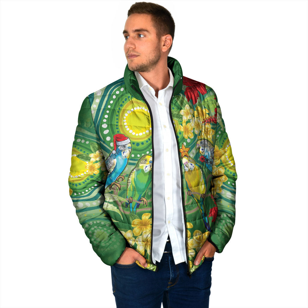 Australia Budgerigars Parakeets Personalised Padded Jacket Cute Budgies Santa Tropical Flowers