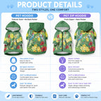 Australia Budgerigars Parakeets Personalised Pet Hoodie Cute Budgies Santa Tropical Flowers