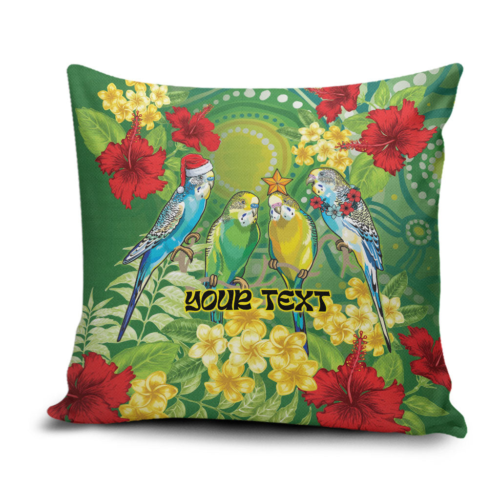 Australia Budgerigars Parakeets Personalised Pillow Cover Cute Budgies Santa Tropical Flowers