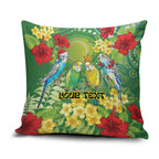 Australia Budgerigars Parakeets Personalised Pillow Cover Cute Budgies Santa Tropical Flowers