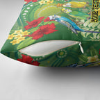 Australia Budgerigars Parakeets Personalised Pillow Cover Cute Budgies Santa Tropical Flowers