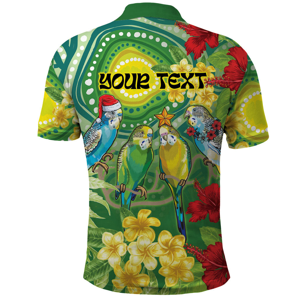 Australia Budgerigars Parakeets Personalised Polo Shirt Cute Budgies Santa Tropical Flowers