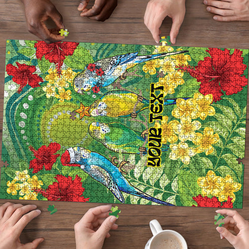 Australia Budgerigars Parakeets Personalised Puzzle Cute Budgies Santa Tropical Flowers
