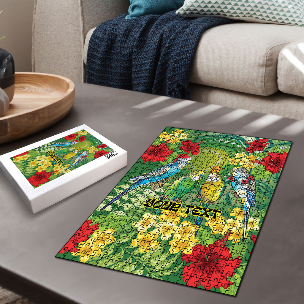 Australia Budgerigars Parakeets Personalised Puzzle Cute Budgies Santa Tropical Flowers