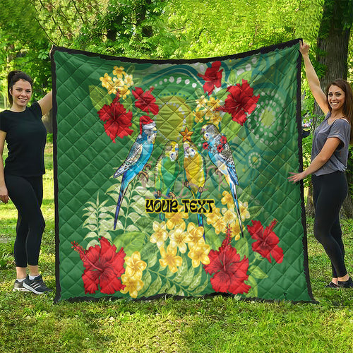 Australia Budgerigars Parakeets Personalised Quilt Cute Budgies Santa Tropical Flowers