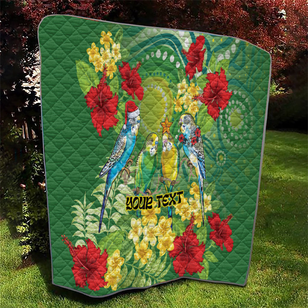 Australia Budgerigars Parakeets Personalised Quilt Cute Budgies Santa Tropical Flowers