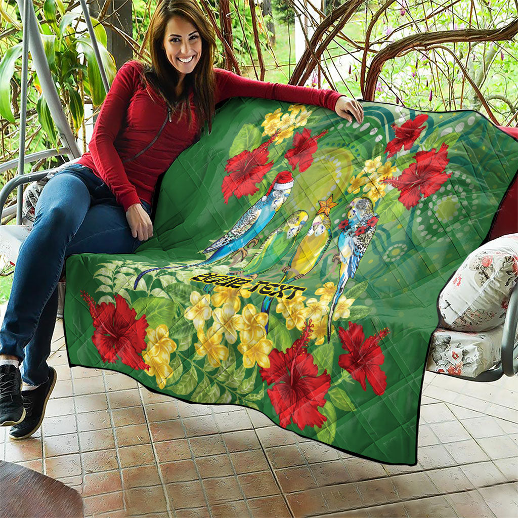 Australia Budgerigars Parakeets Personalised Quilt Cute Budgies Santa Tropical Flowers