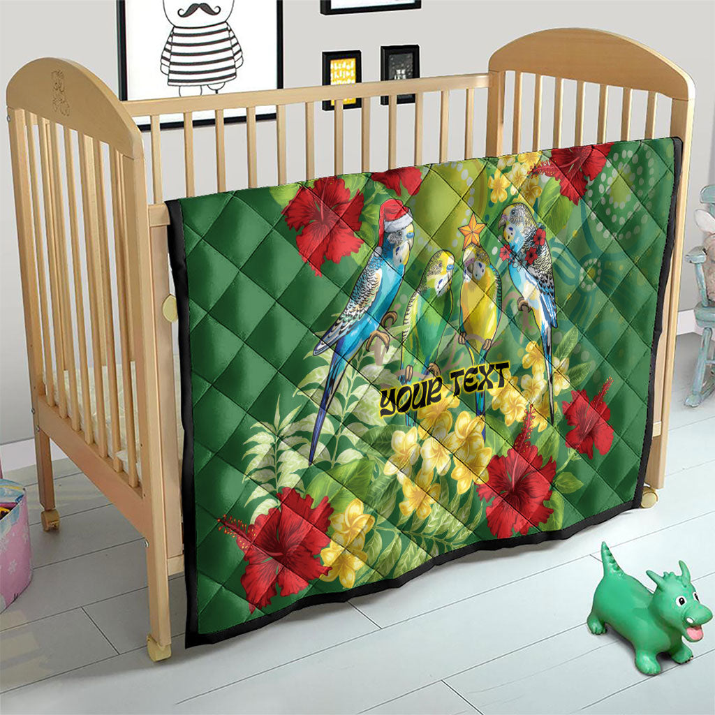 Australia Budgerigars Parakeets Personalised Quilt Cute Budgies Santa Tropical Flowers