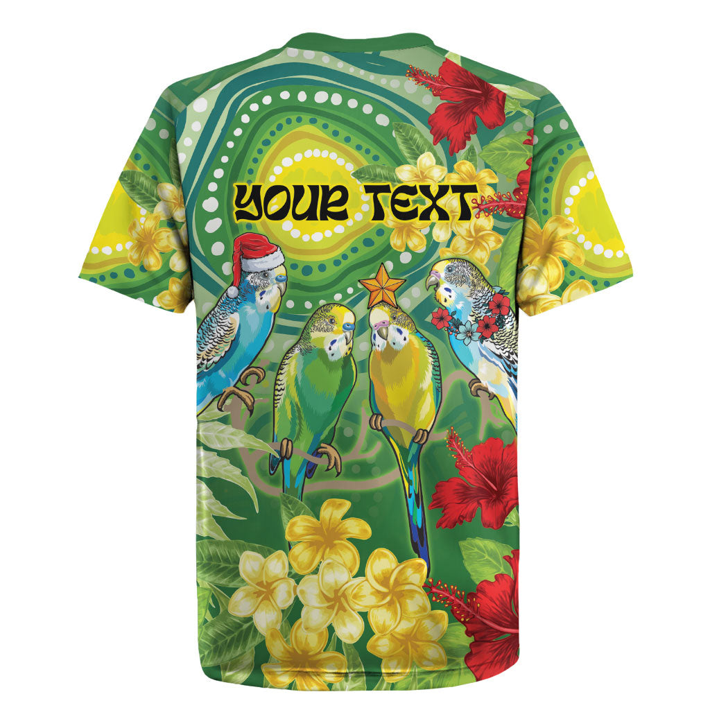 Australia Budgerigars Parakeets Personalised Rugby Jersey Cute Budgies Santa Tropical Flowers