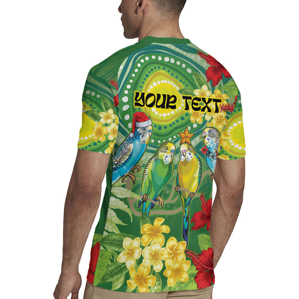 Australia Budgerigars Parakeets Personalised Rugby Jersey Cute Budgies Santa Tropical Flowers