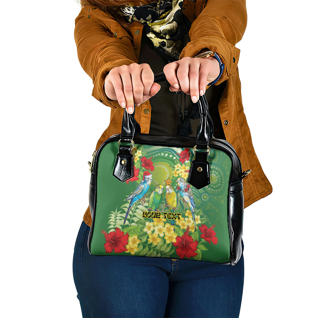 Australia Budgerigars Parakeets Personalised Shoulder Handbag Cute Budgies Santa Tropical Flowers