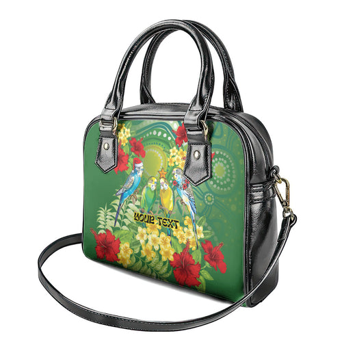 Australia Budgerigars Parakeets Personalised Shoulder Handbag Cute Budgies Santa Tropical Flowers
