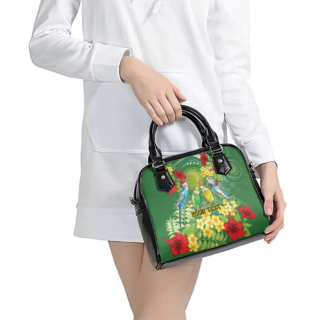 Australia Budgerigars Parakeets Personalised Shoulder Handbag Cute Budgies Santa Tropical Flowers