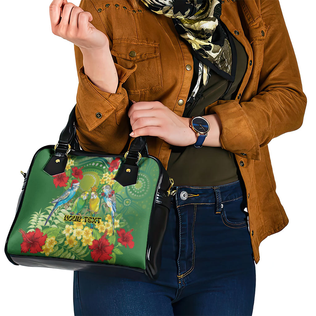Australia Budgerigars Parakeets Personalised Shoulder Handbag Cute Budgies Santa Tropical Flowers