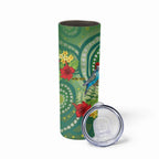 Australia Budgerigars Parakeets Personalised Skinny Tumbler Cute Budgies Santa Tropical Flowers