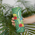 Australia Budgerigars Parakeets Personalised Skinny Tumbler Cute Budgies Santa Tropical Flowers