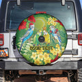 Australia Budgerigars Parakeets Personalised Spare Tire Cover Cute Budgies Santa Tropical Flowers