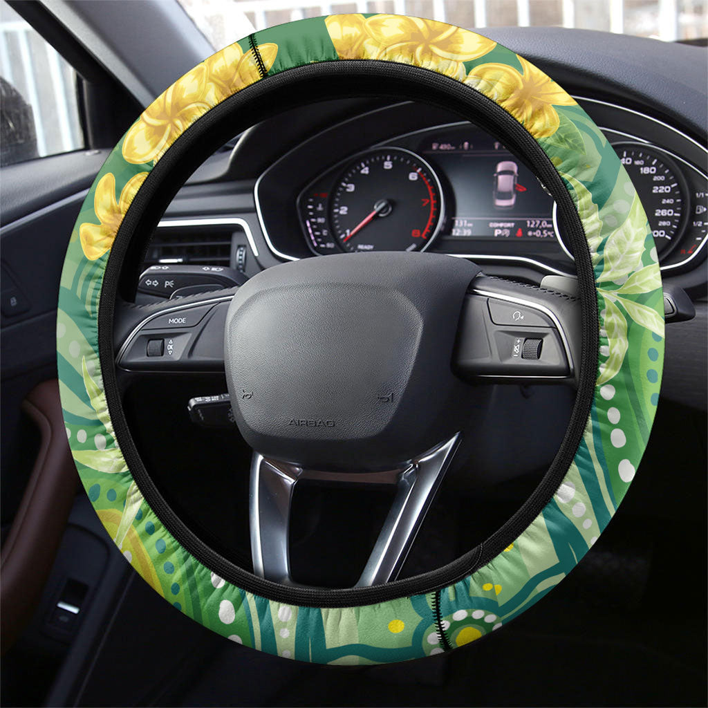 Australia Budgerigars Parakeets Steering Wheel Cover Cute Budgies Santa Tropical Flowers