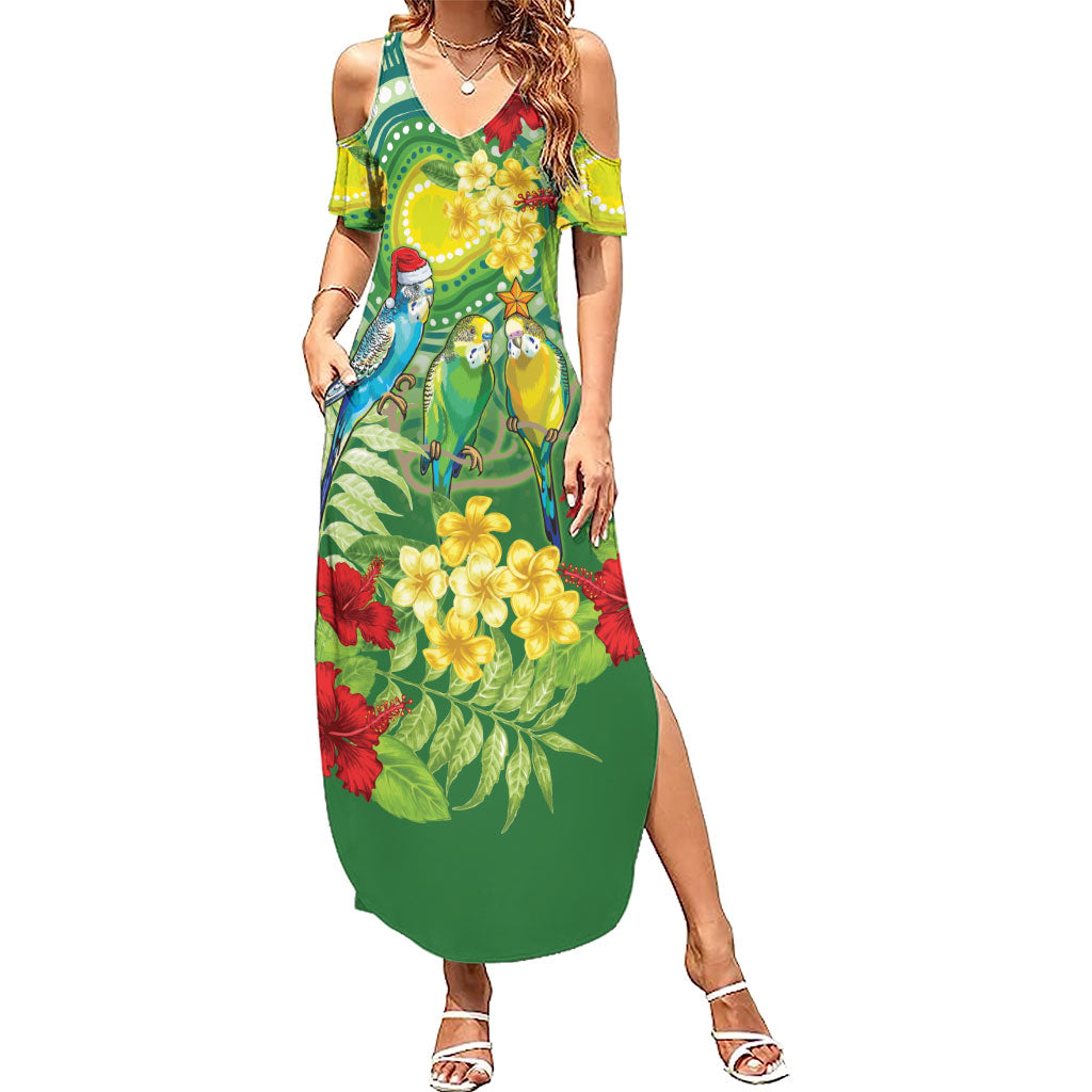 Australia Budgerigars Parakeets Personalised Summer Maxi Dress Cute Budgies Santa Tropical Flowers