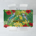 Australia Budgerigars Parakeets Personalised Tablecloth Cute Budgies Santa Tropical Flowers