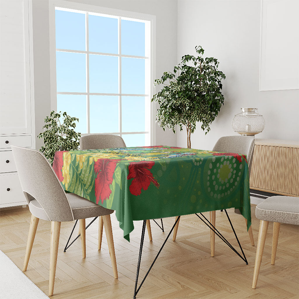 Australia Budgerigars Parakeets Personalised Tablecloth Cute Budgies Santa Tropical Flowers