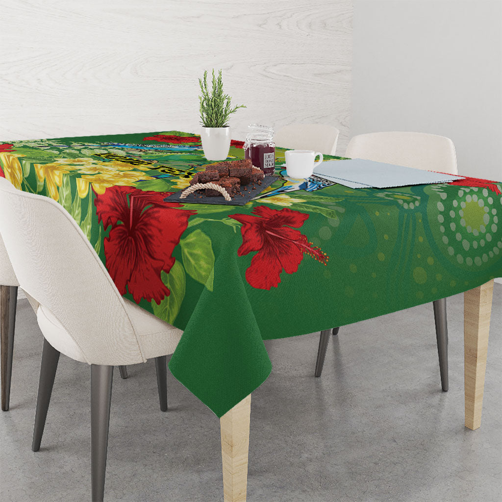 Australia Budgerigars Parakeets Personalised Tablecloth Cute Budgies Santa Tropical Flowers
