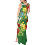 Australia Budgerigars Parakeets Personalised Tank Maxi Dress Cute Budgies Santa Tropical Flowers